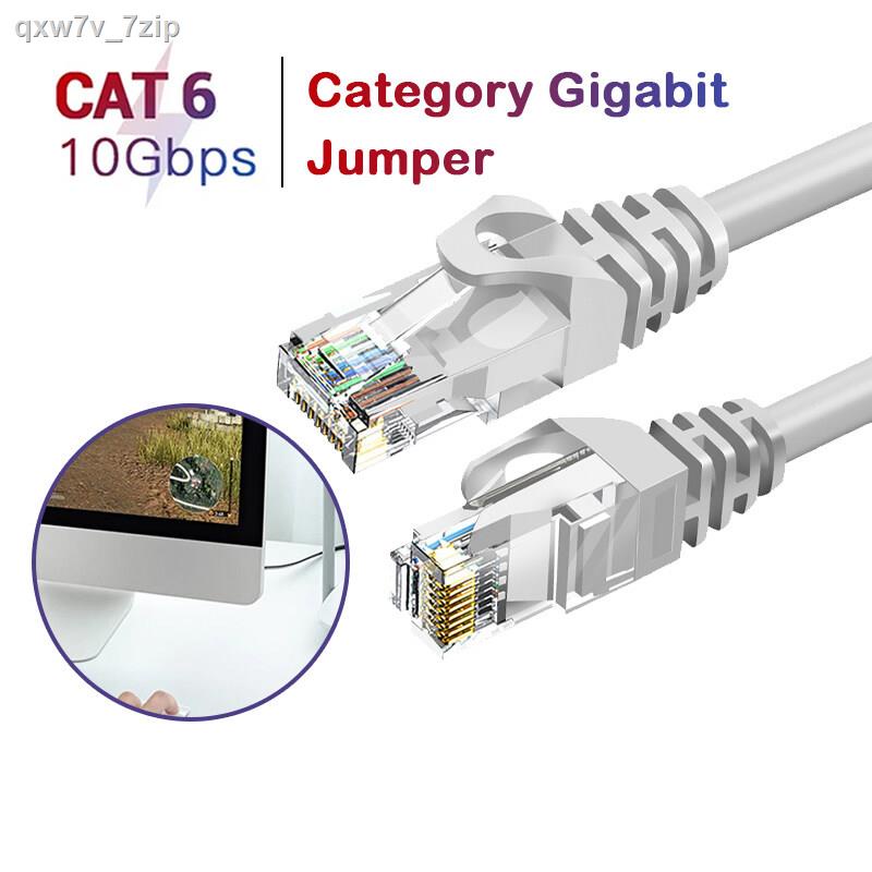 สายแลนCat6 LAN สายแลนเน็ต Ethernet Cable UTP RJ45 Gigabit สายแลน50เมตร50M/40M/30M/20M/15M/10M For แล็ปท็อป Laptop PC Mod