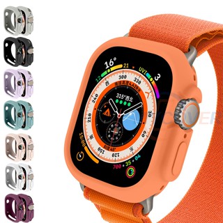 เคสซิลิโคน สีลูกกวาด สําหรับ Apple Watch Series Ultra 8 7 6 SE 5 4 3 2 1 iWatch ขนาด 49 มม. 45 มม. 41 มม. 44 มม. 40 มม. 42 มม. 38 มม.