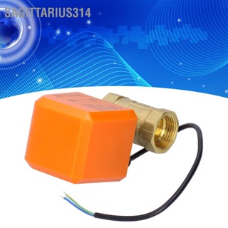 Sagittarius314 บอลวาล์วไฟฟ้า 2 ทาง ลวดทองเหลืองมอเตอร์อุปกรณ์เครื่องกล DC12 / 24V DN25