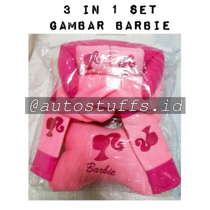 ✿ 3 in 1 Car Pillow Barbie Image/ชุดหมอนรถ/ชุดหมอนรถ+++..