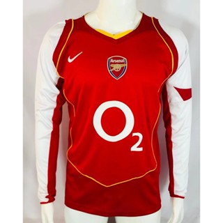 เสื้อกีฬาแขนยาว ลายทีมชาติฟุตบอล Arsenal 04/05 AAA สไตล์วินเทจ ไซซ์ S-XXL