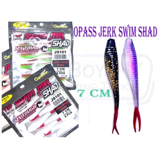 Opass เหยื่อพลาสติกนิ่ม JERK SWIM MIN SHAD TPR Soft Bait JS101 ZMAN Minnow Z Soft Worm Soft Plastic Worm