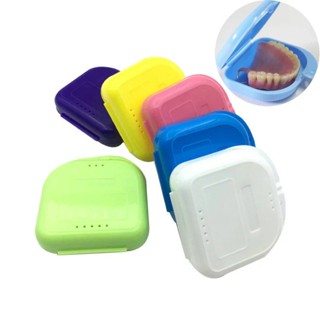 5Pcs Denture Bath Box Dental False Teeth Appliance Container Storage Boxes Dental Bag 6 Colors Optional