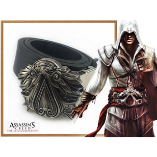 เข็มขัด Assassins Creed หัวเข็มขัดพร้อมสาย Assasins Creed EZIO Belt Buckle สายเข็มขัดสีดำ