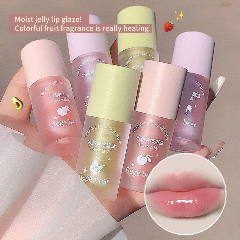 Crystal Jelly Moisturizing Lip Oil โปร่งใส Lighten Lip Lines ลิปกลอส