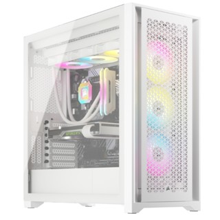 Corsair iCUE 5000D RGB Airflow White ATX Mid-Tower Case With 3xAF120 RGB Elite Fan