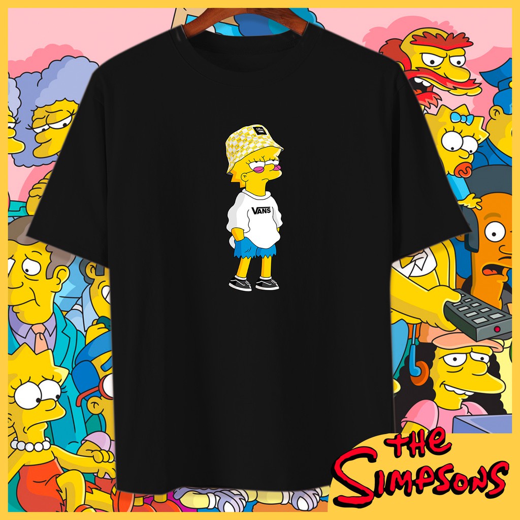 The Simpsons Shirt lisa The Simpson TShirt Cotton Unisex Asian Size 7 สี
