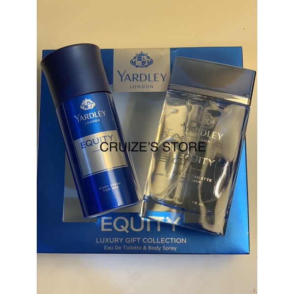 เซ็ตน้ำหอมบอดี้สเปรย์ยาร์ดเลย์-Equity น้ำหอม 100 มล.บอดี้สเปรย์ 150 มล. Yardley Set, Eau De Toilette