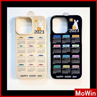 Mowin - เข้ากันได้สำหรับ เคสไอโฟน เคสไอโฟน11 เคส iphone 11 สำหรับ iPhone 14 Pro max เคส iPhone เคสนิ่มสีดำเคส TPU Candy กันกระแทกหลุมใหญ่ 2023 ปฏิทินเคสกระต่ายน่ารักเข้ากันได้สำหรับ iPhone 13 Pro max 12 Pro Max 11 xr xs 7Plus 7 8