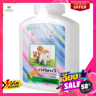 Sleeky(สลิคกี้) สลิคกี้ อาหารเสริมสำหรับสุนัข รสเบคอน 250 เม็ด Sleeky Food for Dogs Bacon Flavor 250 Tabletsอาหารเสริมแล