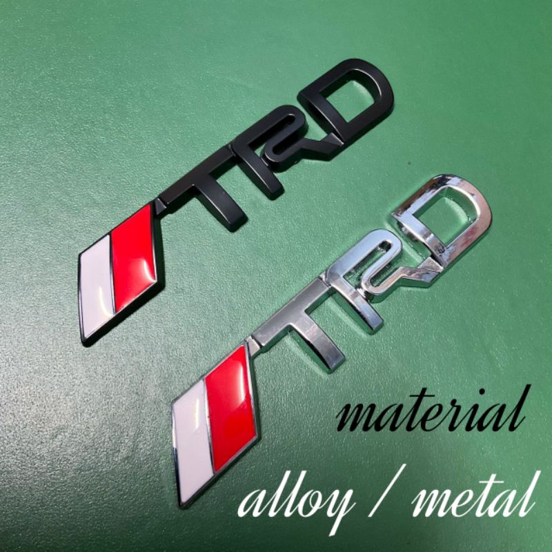 โลโก้ TRD ด้านหน้าด้านหลัง TRD Toyota TRD Emblem Letter Logo Sticker