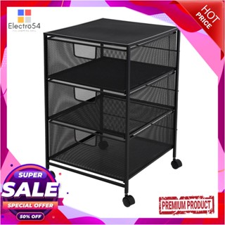 3-TIER ชั้นลิ้นชักเหล็ก 3 ชั้น STACKO BILA 35.5x37.5x56 ซม. สีดำ3-TIER STEEL DRAWER UNIT STACKO BILA 35.5X37.5X56CM BLAC