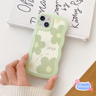 เคสโทรศัพท์มือถือ แบบนิ่ม ลายดอกไม้ สีเขียว สําหรับ OPPO Reno 8 7 5 4 3 Pro Plus 6 5G F11 R17 R15