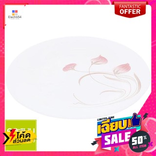 จานทรงตื้นแก้วโอปอล รุ่น OPAL010-P ขนาด 9 นิ้ว คละลาย Opal glass shallow dish, model OPAL010-P, siz