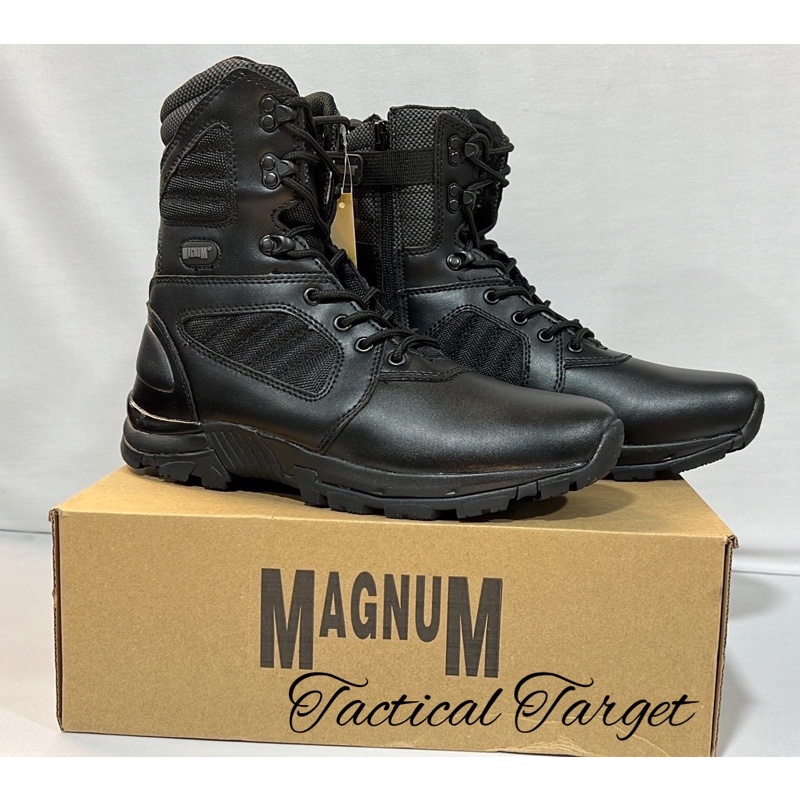 Magnum LYNX 8.0 ประกัน LEATHER Boot ยุทธวิธี