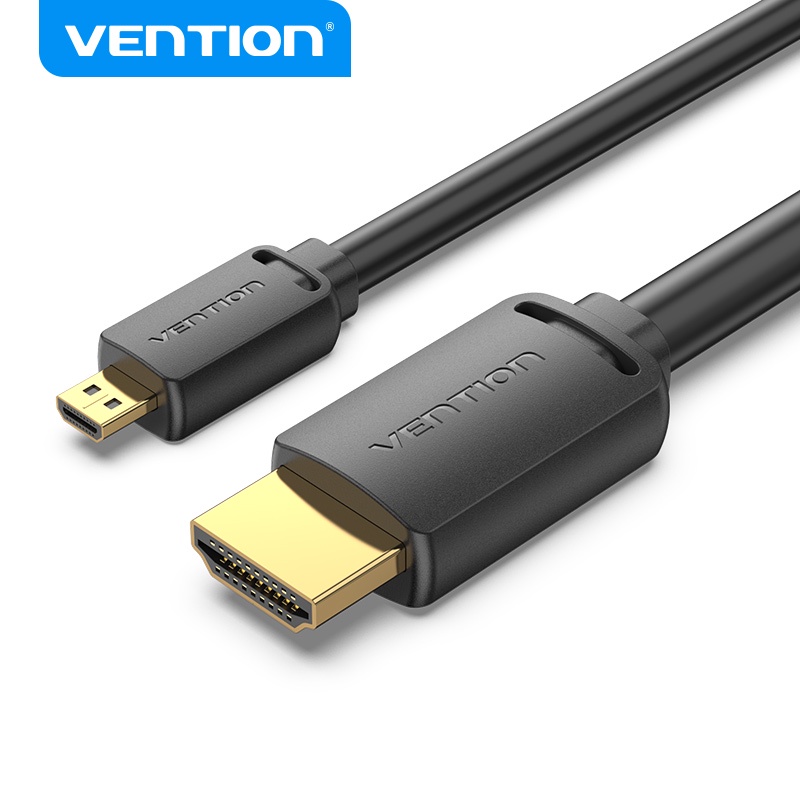 Vention สาย HDMI Micro HDMI to HDMI ความยาว 4K 60Hz UHD สําหรับกล้อง แล็ปท็อป ทีวี PS5 และ Switch