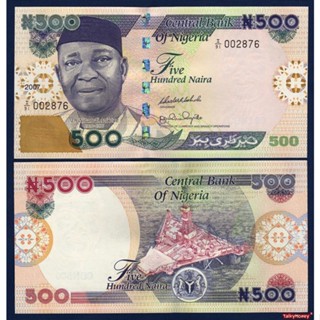 ธนบัตร ไนจีเรีย NIGERIA 500 ไนรา รุ่นปี 2001 P-30 สีสวย สภาพใหม่เอี่ยม สำหรับสะสมและที่ระลึก