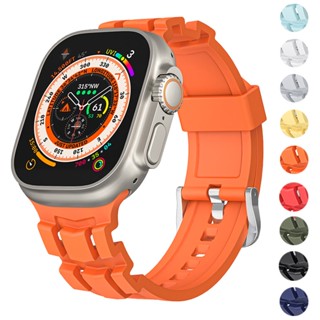 สายนาฬิกาข้อมือซิลิโคน แบบเปลี่ยน สําหรับ สาย for Apple Watch band Ultra 49 มม. 41 มม. 45 มม. iWatch Series 8 7 6 SE 5 4 42 44 มม. 38 มม. 40 มม.