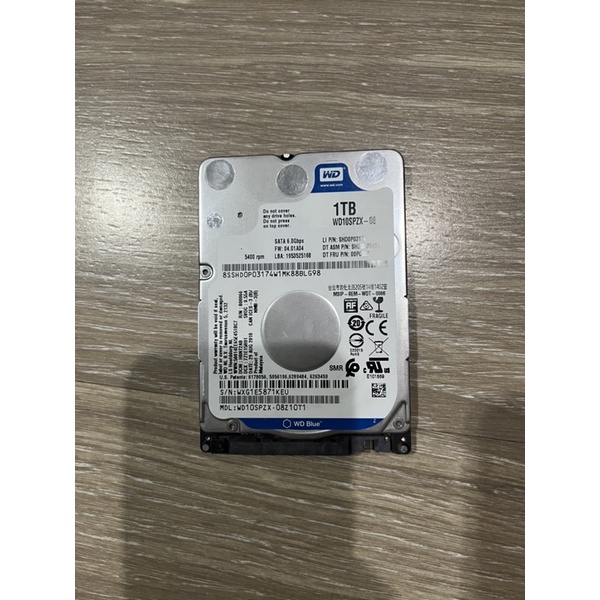 1 TB HDD (NOTEBOOK) WD BLUE (5400RPM, SATA-3, WD10SPZX) (สินค้ามือสอง)