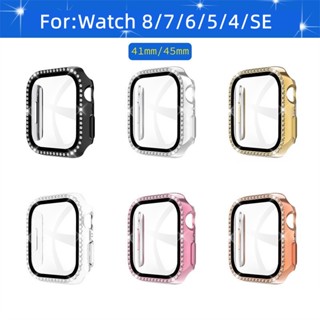 พร้อมส่งจากไทย!เคสแอปเปิ้ลวอชสำหรับ iWatch SE Series8/7/6/5/4 ขนาด40mm/41mm/44mm/45mm Diamond surface