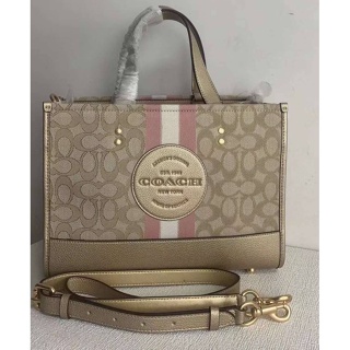 COACH  DEMPSEY CARRYALL IN SIGNATURE JACQUARD WITH STRIPE AND COACH PATCH (COACH C5794)