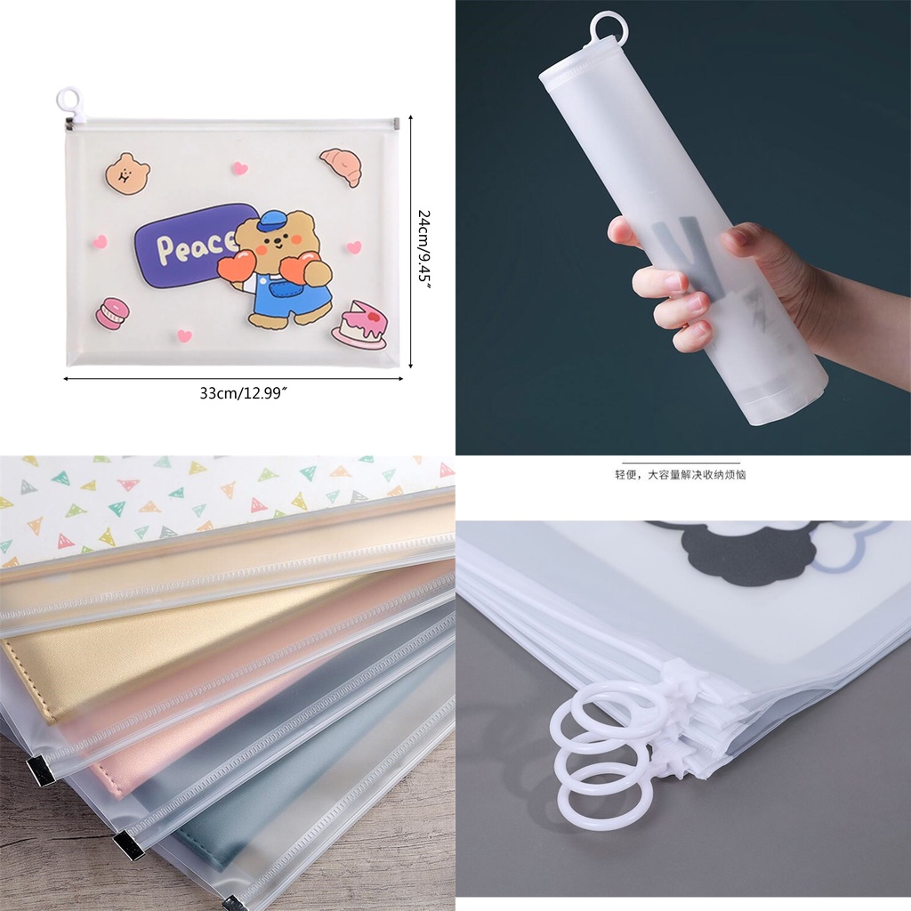 แฟ้มใส่เอกสารA4 แฟ้มซอง ซิปล็อค แฟ้มใส่เอกสาร แฟ้มซิปใส่เอกสาร ขนาด A4 ลายการ์ตูน กระเป๋าใส่เอกสาร