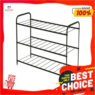 3 ชั้นวางรองเท้า 3 ชั้น STACKO 60.8X26.5X53.2 ซม. สีดำ3 TIER SHOE RACK STACKO 60.8X26.5X53.2CM BLACK