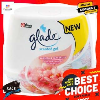 Glade(เกลด) เกลด เซ็นท์เต็ด เจลหอมปรับอากาศ กลิ่นซากุระ แอนด์ วอเตอร์ลิลลี่ 180 ก. Glade Scented Air Freshener Gel Sakur