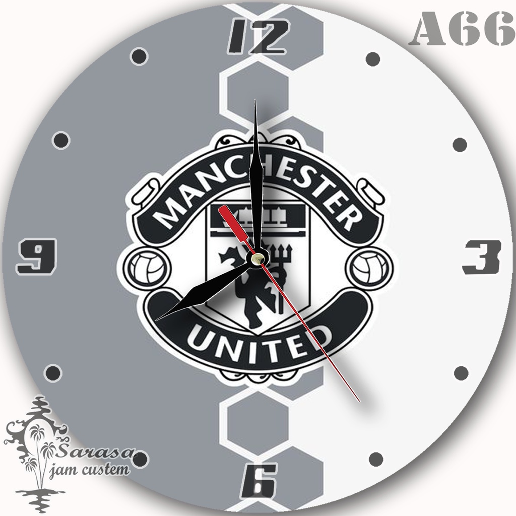 MANCHESTER UNITED A66 FOOTBALL นาฬิกาแขวนแบบกําหนดเอง