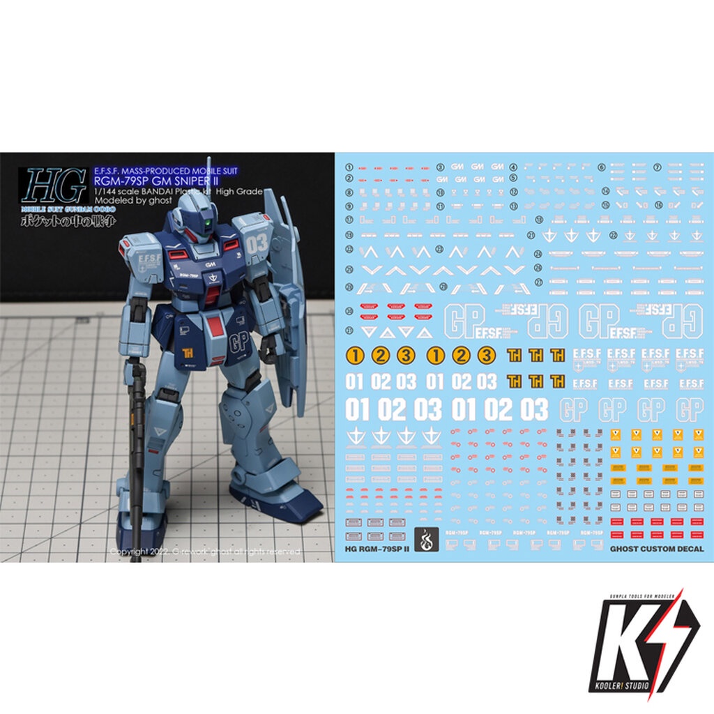Waterdecal CG HG RGM-79SP II #ดีคอลน้ำสำหรับติดกันพลา กันดั้ม Gundam พลาสติกโมเดลต่างๆ