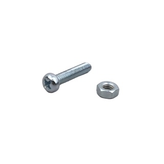 MACHINE สกรูเกลียวมิลน็อต JP DEXZON 4X20 มม. 25 ตัวMACHINE SCREW WITH NUT JP DEXZON 4X20MM 25PCS