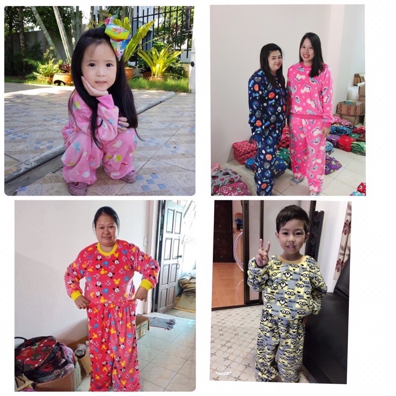 ชุดกันหนาวเด็ก ผ้านาโนอุ่นๆ เด็กแรกเกิด-ผู้ใหญ่ #สุ่มลายตามเพศ