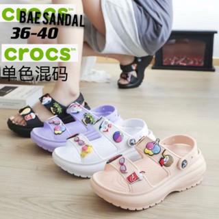 รองเท้าแตะ Crocs Bae jibitz แบบเต็มเท้า สําหรับผู้หญิง