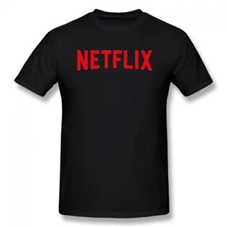 Sanc6 {พร้อมส่ง} เสื้อยืดแขนสั้นลําลอง ผ้าฝ้าย 100% พิมพ์ลาย Netflix พลัสไซซ์ ของขวัญวันเกิด สําหรับผู้ชาย XS-6XL}