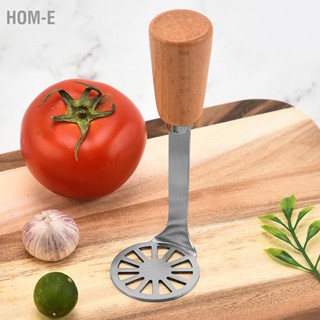 Hom-E Potato Masher 304 Stainless Steel Smasher ครัว เครื่องมือ เครื่องบดโลหะสำหรับถั่วมันฝรั่ง