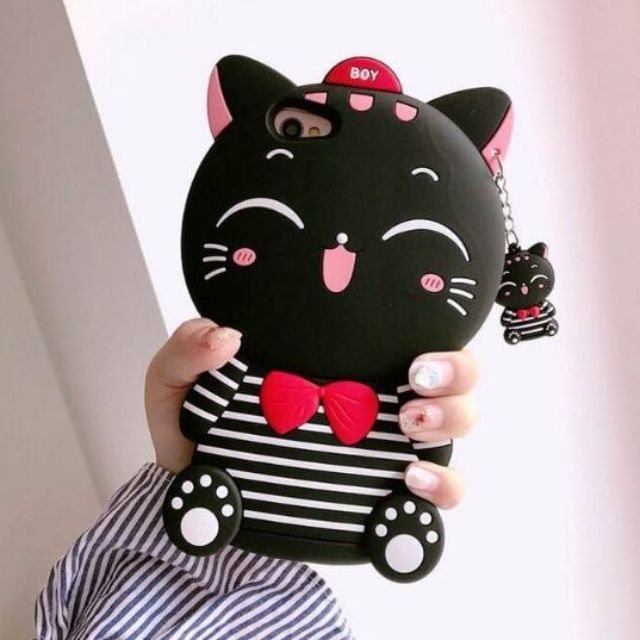 😸เคสแมวนำโชค😸เคสยางนิ่ม เคสการ์ตูน I6 I6P I7 I7P A10 A3S A37 A5S A1K F9 Y92019