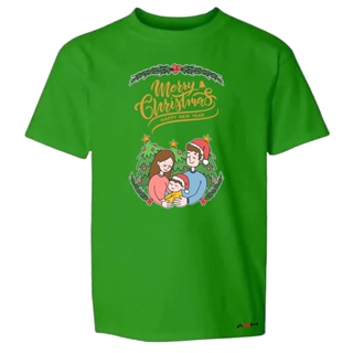 เสื้อยืดสีขาว[S-5XL]ผ้าฝ้าย 100% เสื้อยืด พิมพ์ลายคริสต์มาส Distro DTF AN807-FAMILY XMASS-4XL