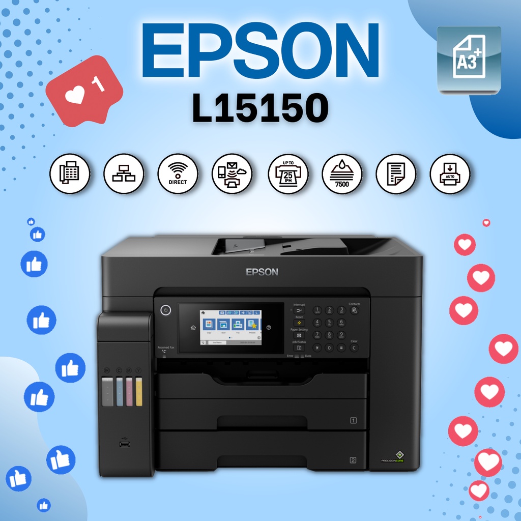 Printer Epson EcoTank L15150 A3 Wi-Fi Duplex All-in-One Ink Tank