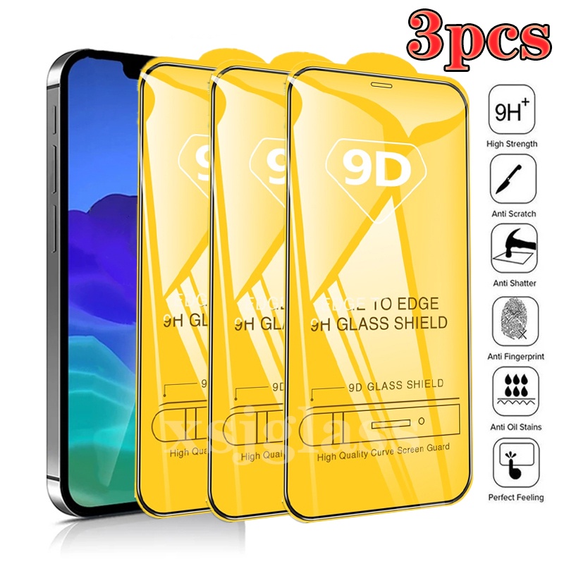3PCS ฟิล์มกันรอย for Iphone 15 13 Pro Max 11 12 14 7 8 Plus XR X Xs SE 2020 Mini 7plus 8plus 6 6s 13promax ฟิล์มกระจก