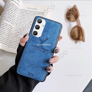 เคสโทรศัพท์มือถือหนัง ซิลิโคนนิ่ม ผิวด้าน ลายกวาง สําหรับ Samsung Galaxy A14 LTE A24 A34 A54 A 14 LTE A 24 A 34 A 54 4G 5G