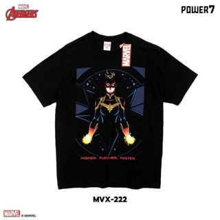 Power 7 Shop เสื้อยืดการ์ตูน Captain Marvel ลิขสิทธ์แท้ MARVEL COMICS  T-SHIRTS (MVX-222)_04