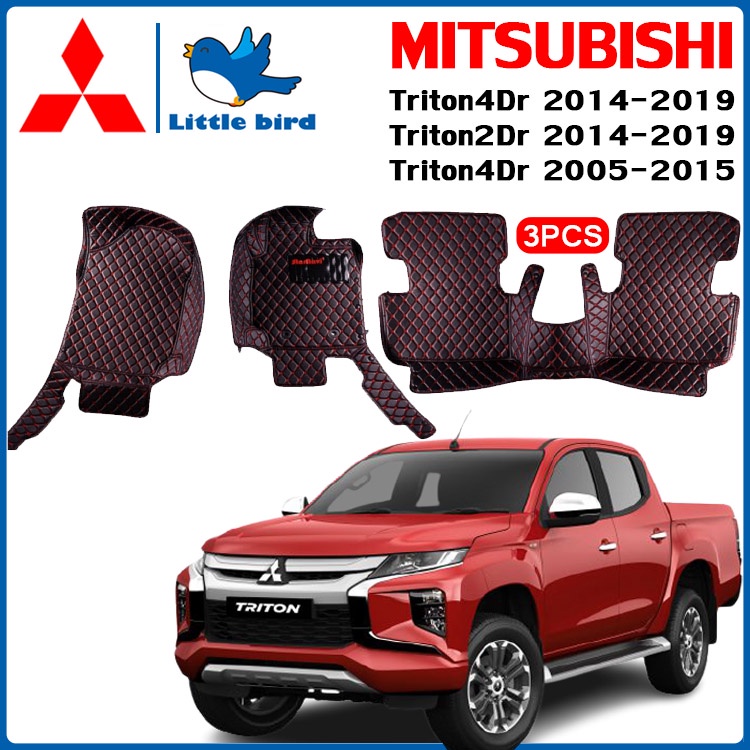 Little Bird พรมปูพื้นเข้ารูปรถยนต์ Mitsubishi Triton 4Dr 2Dr 2005-2019 พรมปูพื้นรถยนต์ พรมปูพื้นเข้า