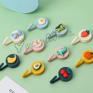 YuKi ตะขอแขวนติดผนัง ลายการ์ตูนน่ารัก 3D Cartoon coat hook