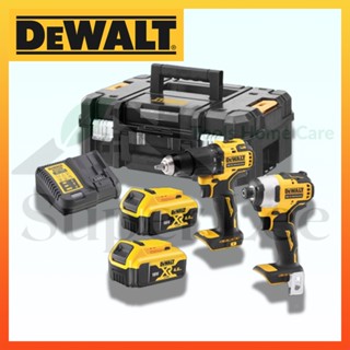 DeWALT รุ่น DCK266M2T ชุด COMBO SET ชุดไขควงกระแทกไฟฟ้าไร้สาย + สว่านกระแทกไฟฟ้าไร้สาย พร้อมแบตเตอรี่และที่ชาร์จ