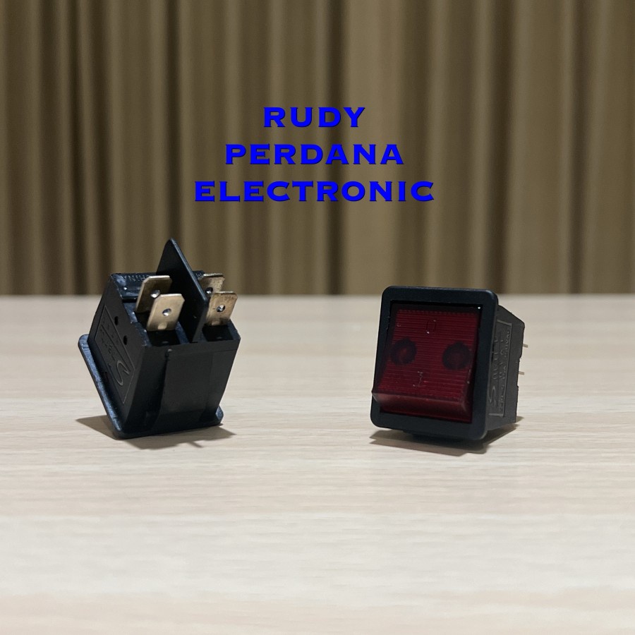 สวิตช์โยกเปิดปิด 4pin Box 15A 250V 20A 125V LED สีแดง
