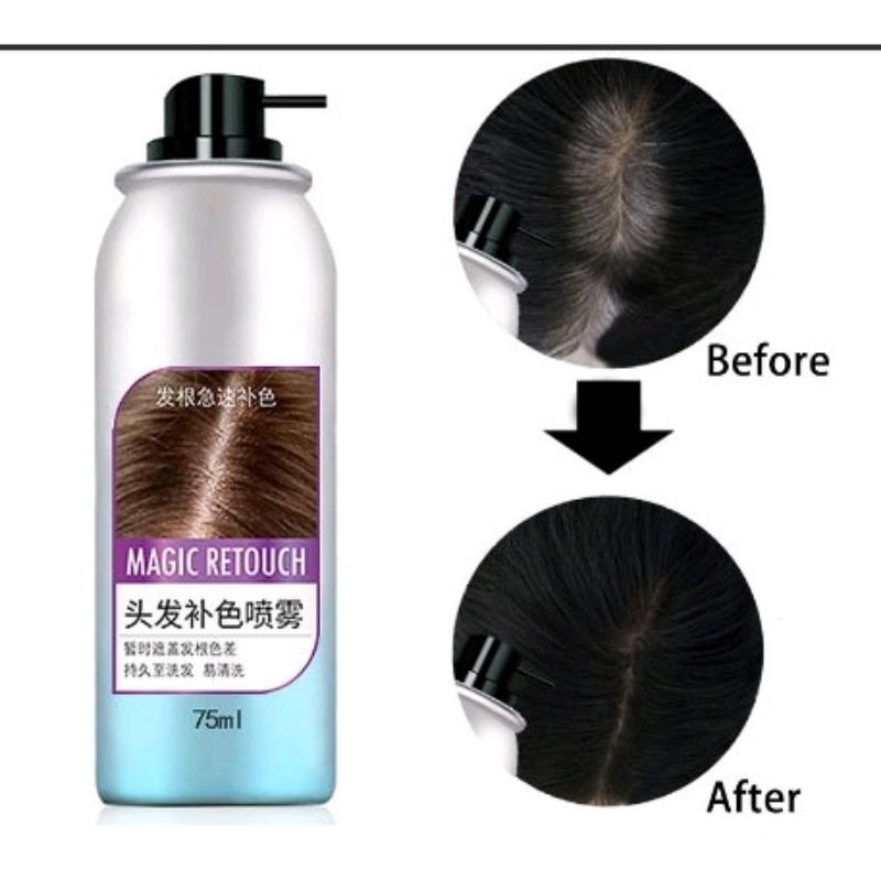 *พร้อมส่ง*Kingyes สเปร์ยไฟเบอร์ปิดผมขาว ปิดผมบาง ปกปิดผมขาวให้ผมดูหนา