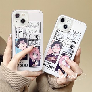 เคสโทรศัพท์มือถือแบบนิ่ม ลายการ์ตูน SPY×FAMILY Anya And Damian สําหรับ iPhone 14 13 12 11 Pro Max SE2020 X XR Xs Max 7 8 6 6s Plus