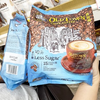 🔥🔥🔥    กาแฟ OLDTOWN White Coffee 3 in 1 Less Sugar Instant Premix White Coffee (35g .x 15 sticks )