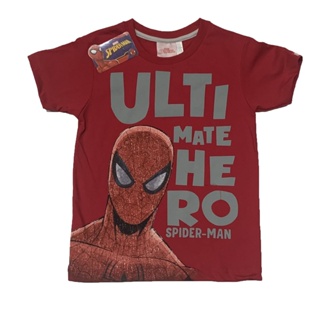 Disney Marvel Avengers Spiderman Ultimate Hero Boys Kids Red T-Shirt_03