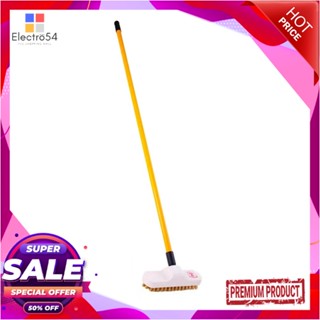 FLOOR แปรงขัดพื้นบรูมทองเหลือง ตราสมอ 8 นิ้ว สีเหลืองFLOOR CLEANING BRUSH WITH BRASS BRISTLES ANCHOR 8IN YELLOW